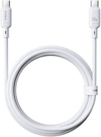 Кабель Baseus Silky Series Fast Charging Cable 100W USB Type-C - USB Type-C (2 м, белый)
