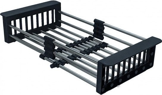 Кухонная мойка Marblan Comfort 50 (черный, с сифоном и колландером)