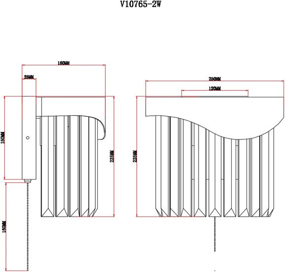 Бра Moderli Wave V10765-2W
