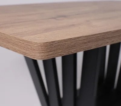 Кухонный стол Listvig Kameron раздвижной 160-205x90 (дуб веллингтон/черный)