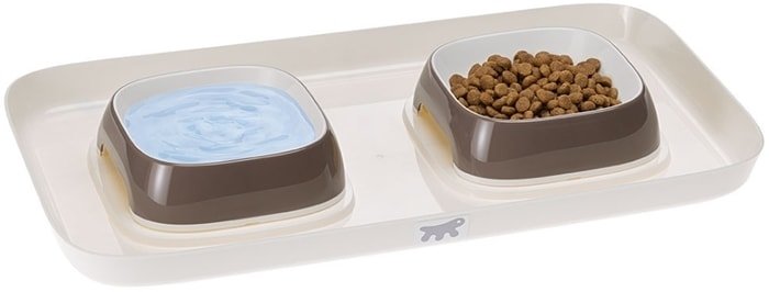 Миски на подставке Ferplast Glam Tray Extra Small (коричневый)