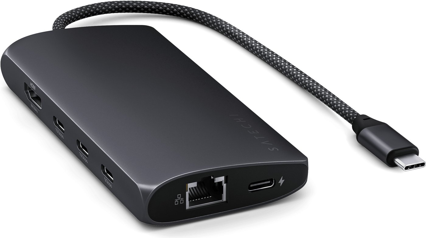 Док-станция Satechi USB-C Multiport Adapter 8K With Ethernet V3 ST-P8KED (черный)