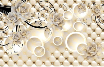 Фотообои Citydecor Цветочный декор 11 3D 400x254