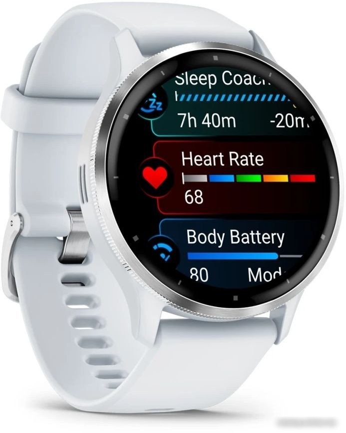 Умные часы Garmin Venu 3 (белый, с силиконовым ремешком)