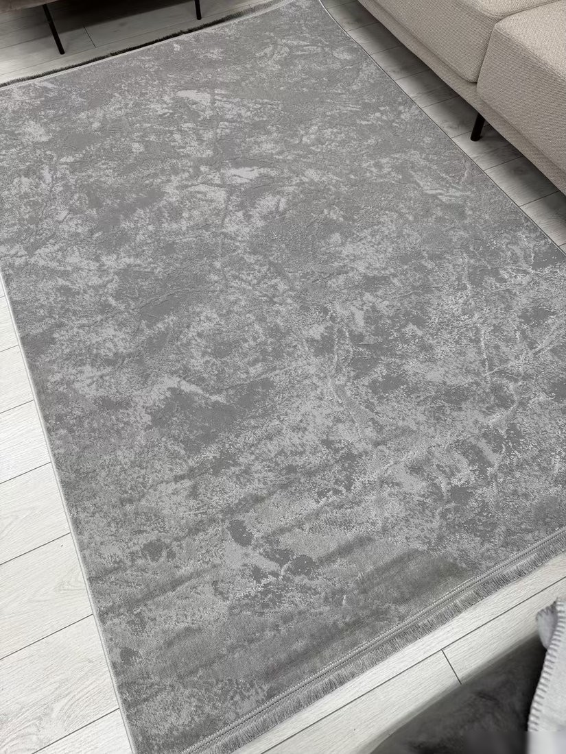 Ковер для жилой комнаты Radjab Carpet Амаль Прямоугольник 0911A (1.5x2.5, Grey/Grey)