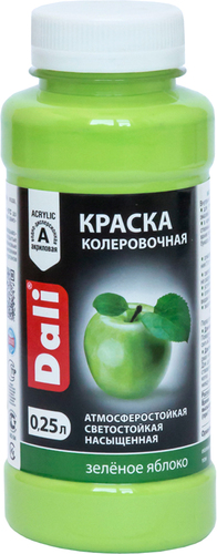 Колеровочная краска Dali акриловая 0.25 л (зеленое яблоко)