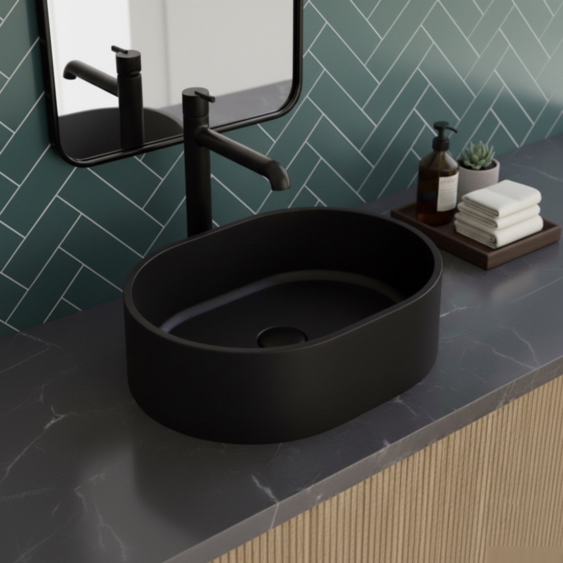 Умывальник Lauter Oliva 21O486DB (Deep Black)