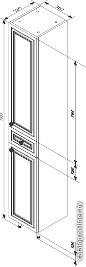 Damixa шкаф-пенал Palace One M41CSR0303WG