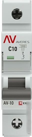 Выключатель автоматический EKF Averes AV-10 1P 10A (C) 10kA mcb10-1-10C-av