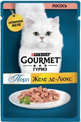 Gourmet Перл Желе-де-Люкс с лососем 75 г