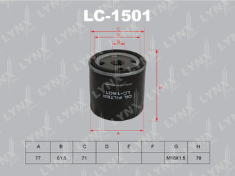 Масляный фильтр LynxAuto LC-1006