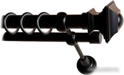 Наконечник для карниза Lm Decor YF030 Верди 25мм (черный матовый)