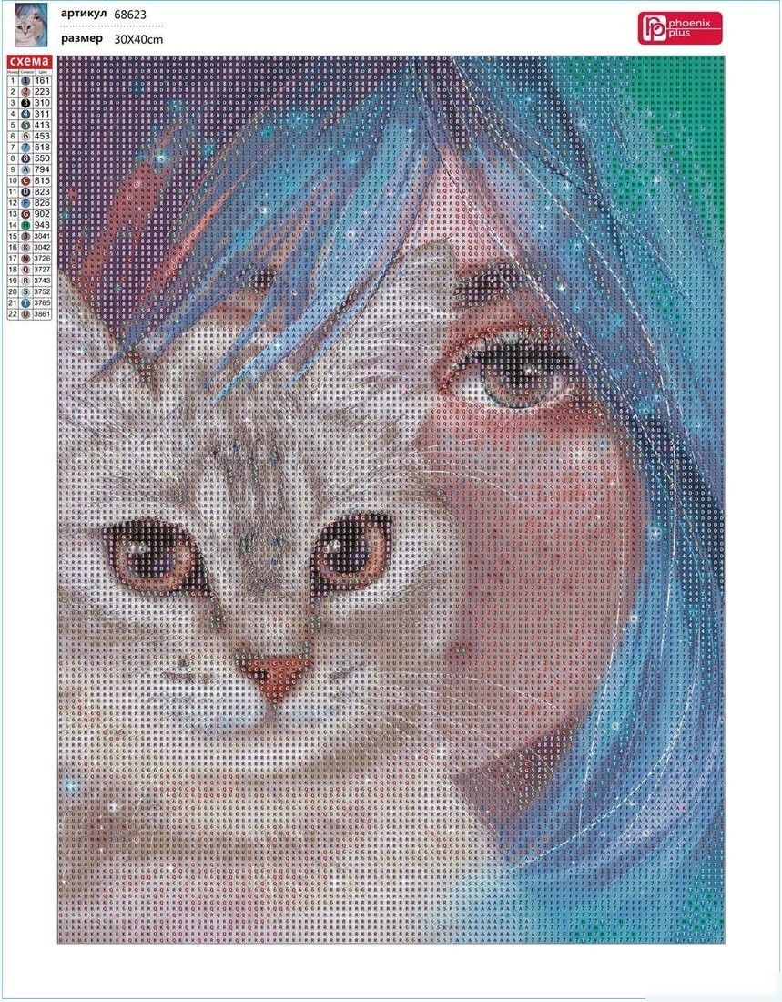Алмазная мозаика Феникс+ Зеркало души 68623