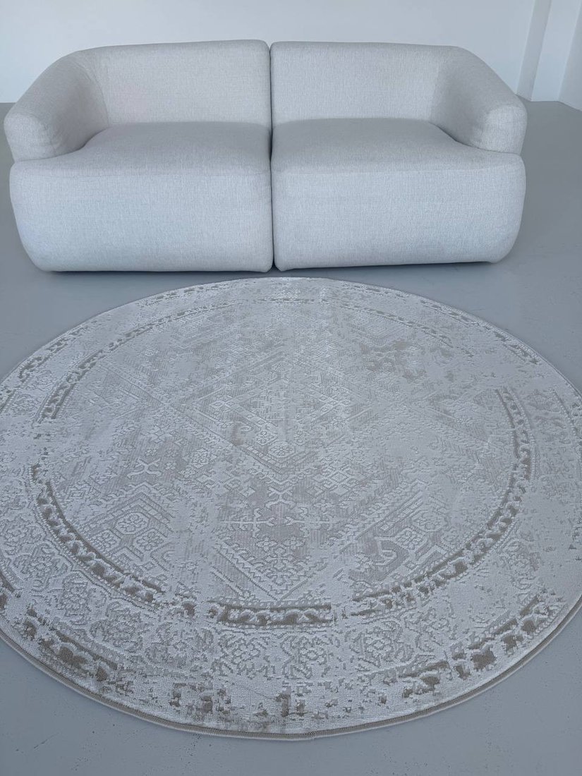 Ковер для жилой комнаты LAXMI Comfort 454 круг (1.2x1.2, Cream/Cream)