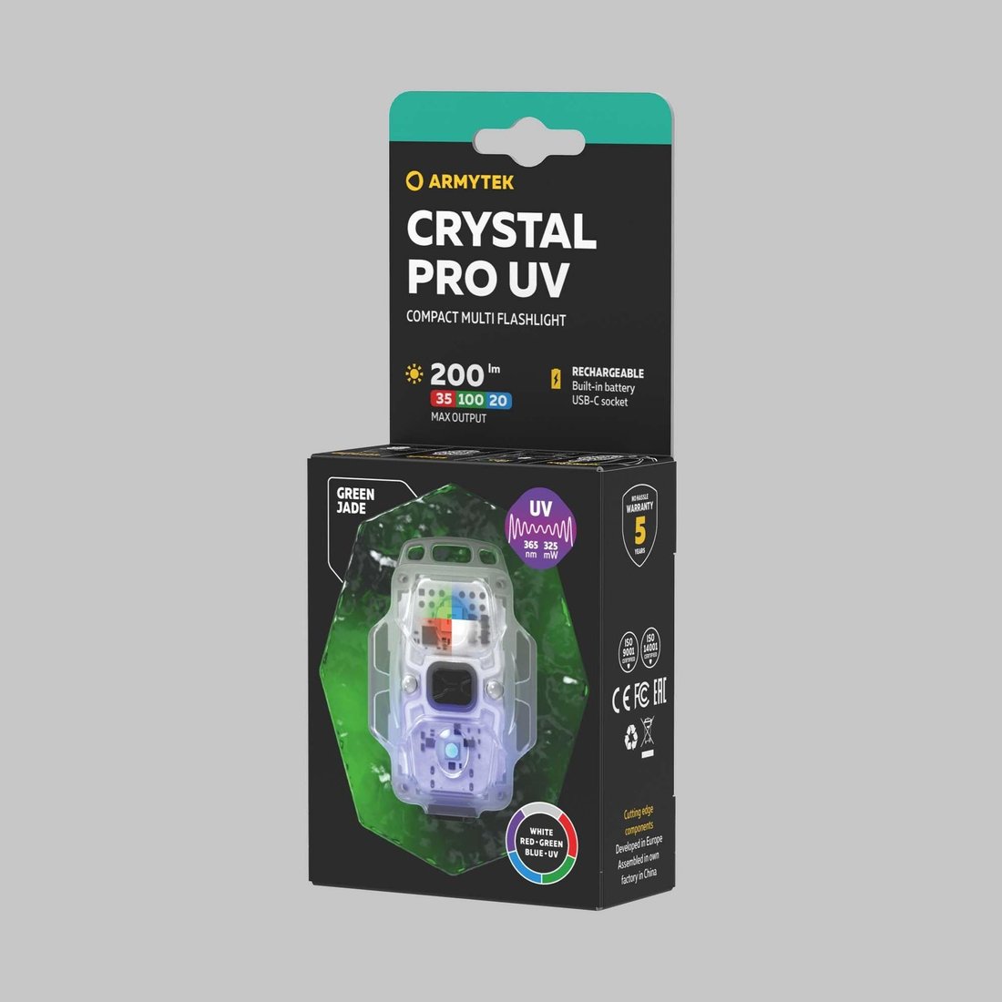 Фонарь Armytek Crystal Pro UV Green