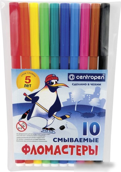 Фломастеры Centropen Пингвины 7790 1086 (10 цв) Фломастеры Centropen Пингвины 7790 1086 (10 цв)