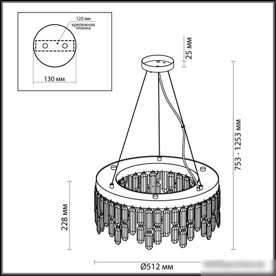 Подвесная люстра Odeon Light Dakisa 4986/6