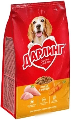 Сухой корм для собак Дарлинг С птицей и овощами 500 г