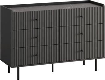 Комод Anrex Soho 6S (графит/мрамор/дарк грей)
