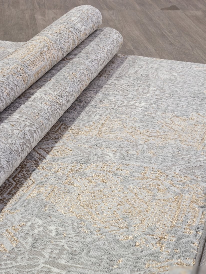 Ковер для жилой комнаты Merinos Palermo F281-STAN-GRAY-GREEN (1x2)