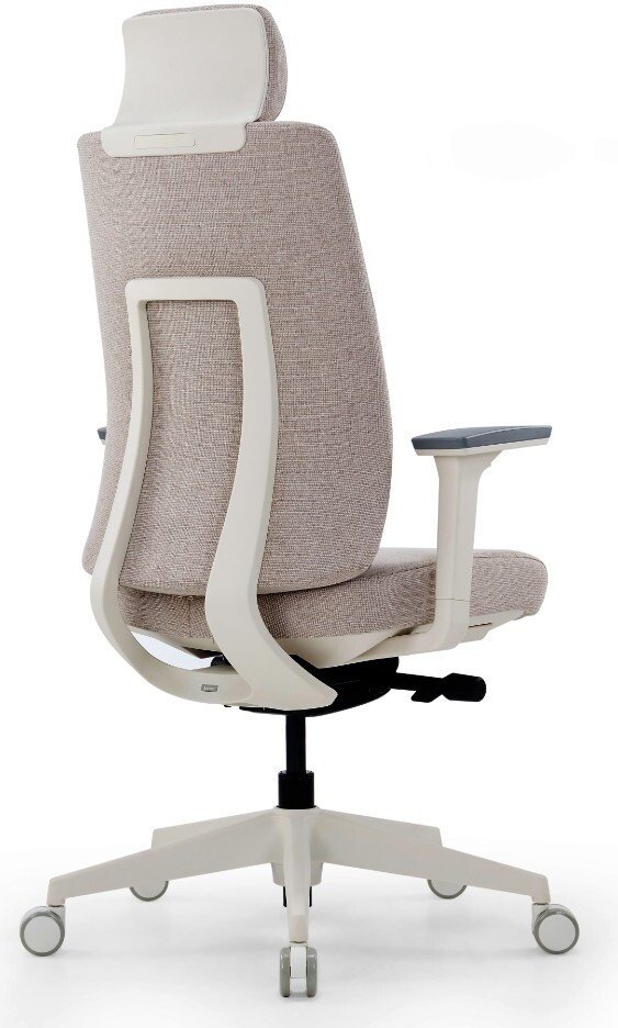 Офисное кресло SitZone CH-K55A-BS (ткань, бежевый, пластик, корпус белый)