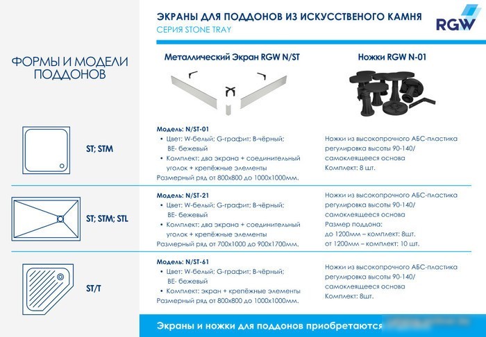 Душевой поддон RGW ST-0177W 16152717-01 70x170