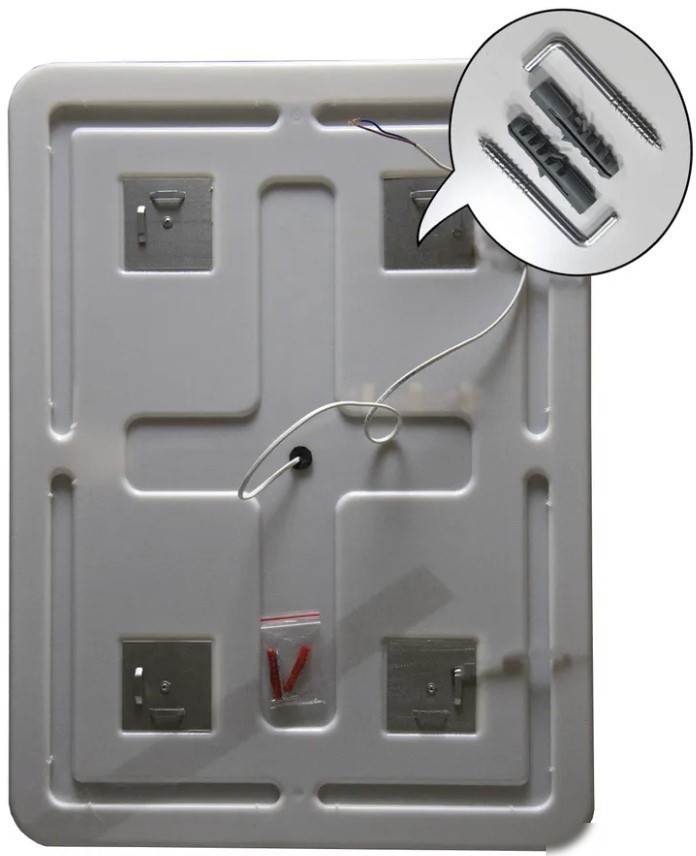 Пекам Зеркало Marta 1 80x110 marta1-80x110scl (с подсветкой, с сенсором на прикосновение, часами)
