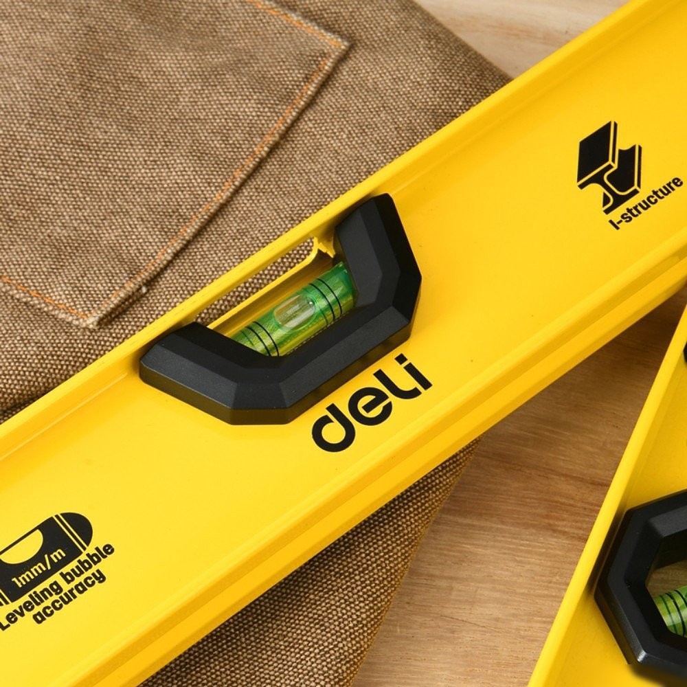 Уровень строительный Deli YS EDL29600G (600мм, рельсовый)