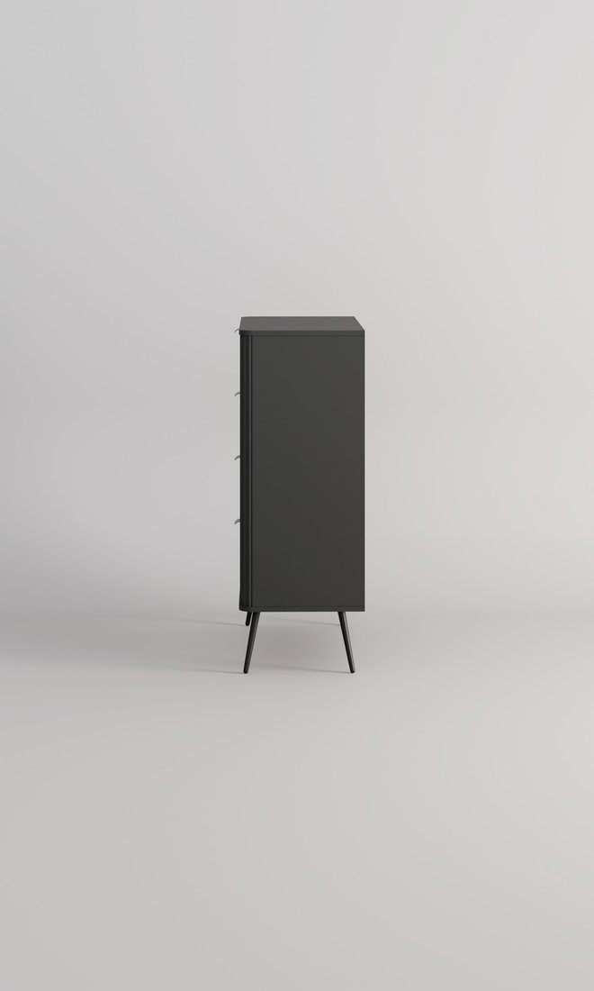 Комод Arvento Rondo 4S (графит/дарк грей)