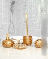 Стакан для зубной щетки и пасты Primanova Gold Rush DR-71002 (золотистый)
