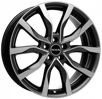 Литые диски MAK Highlands 19x8" 5x120мм DIA 72.6мм ET 38мм Gun Met-Mirror Face