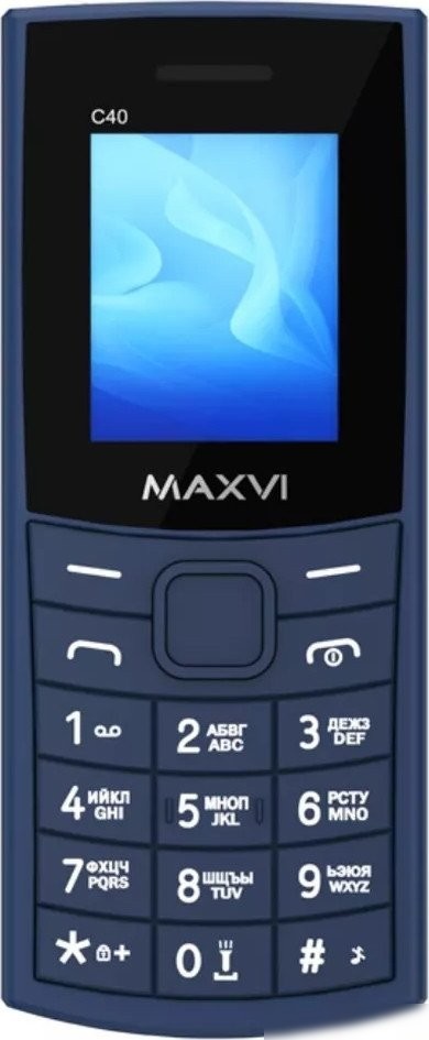 Кнопочный телефон Maxvi C40 (синий)