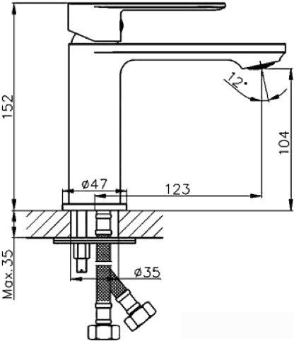 Смеситель Haiba HB10590-7 (черный)