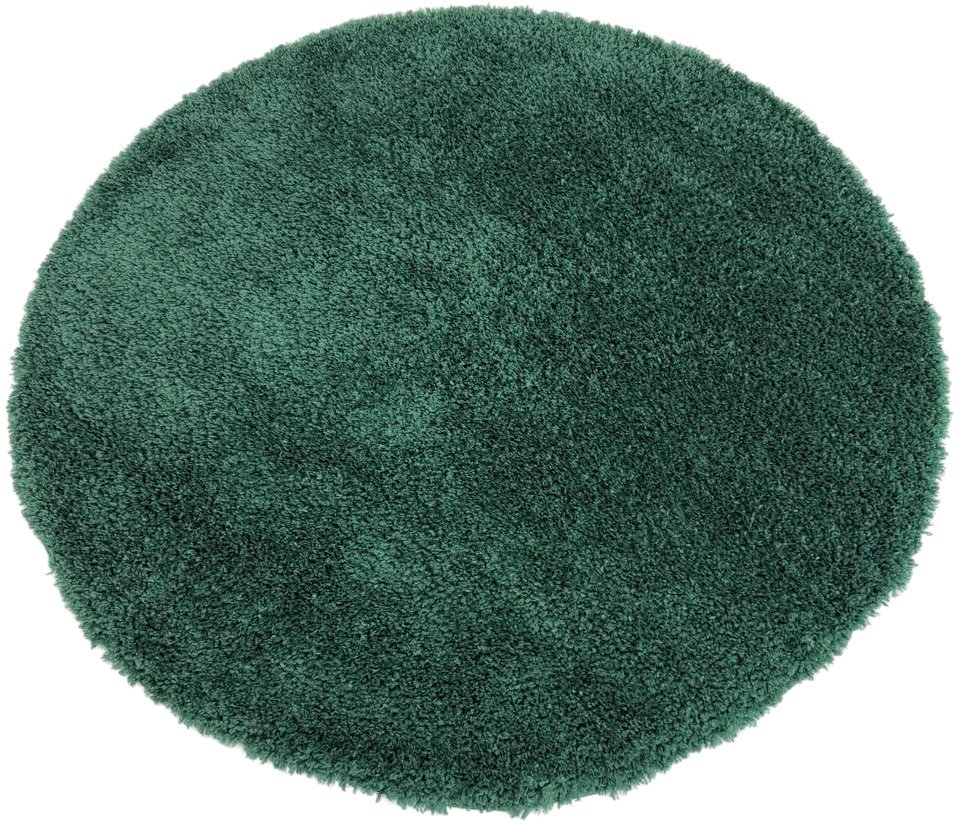 Ковер для жилой комнаты LAXMI Fluffy 01 круг (3x3, Dark Green)