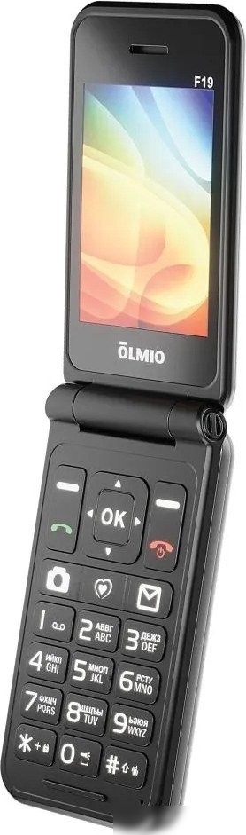 Кнопочный телефон Olmio F19 (черный)