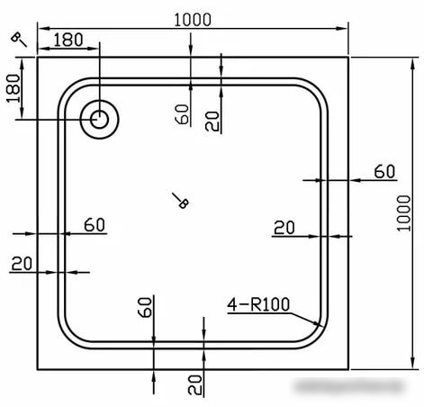 Душевой поддон Vincea VST-2AS-1010 100 см