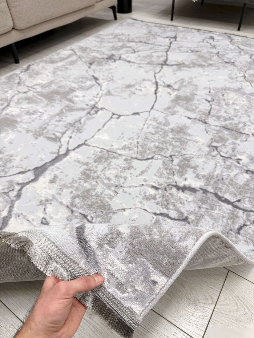 Ковер для жилой комнаты Radjab Carpet Лайла Прямоугольник UK98A (2x4, Gray)