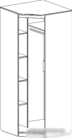 Шкаф распашной Мебельград Элана 90x90x218.5 (бодега белая)
