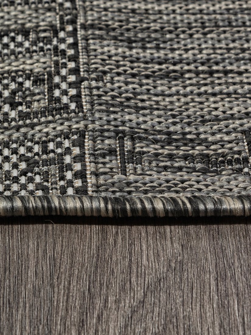 Циновка Merinos Kair S144-OVAL-BLACK-GRAY (1.6х3)