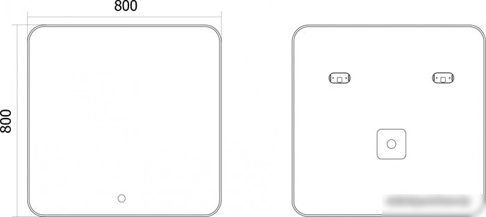 Axus Зеркало Tobo Eco 80x80 Стандарт