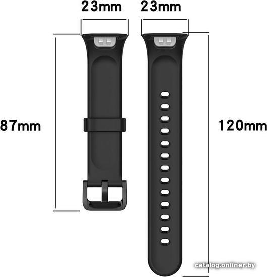 Ремешок Rumi силиконовый для Xiaomi Smart Band 7 Pro (черный)
