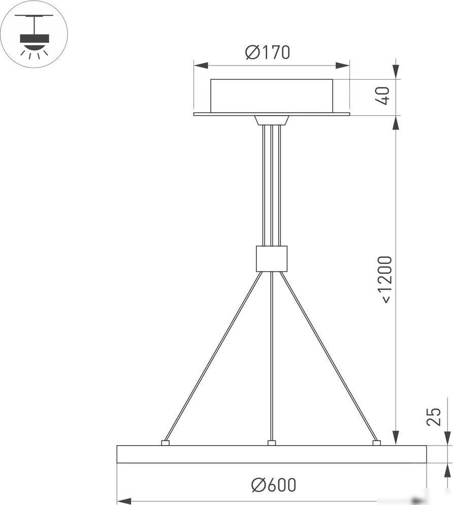 Подвесная люстра Arlight SP-Congo-Can-1-R600-36W Warm3000 046231