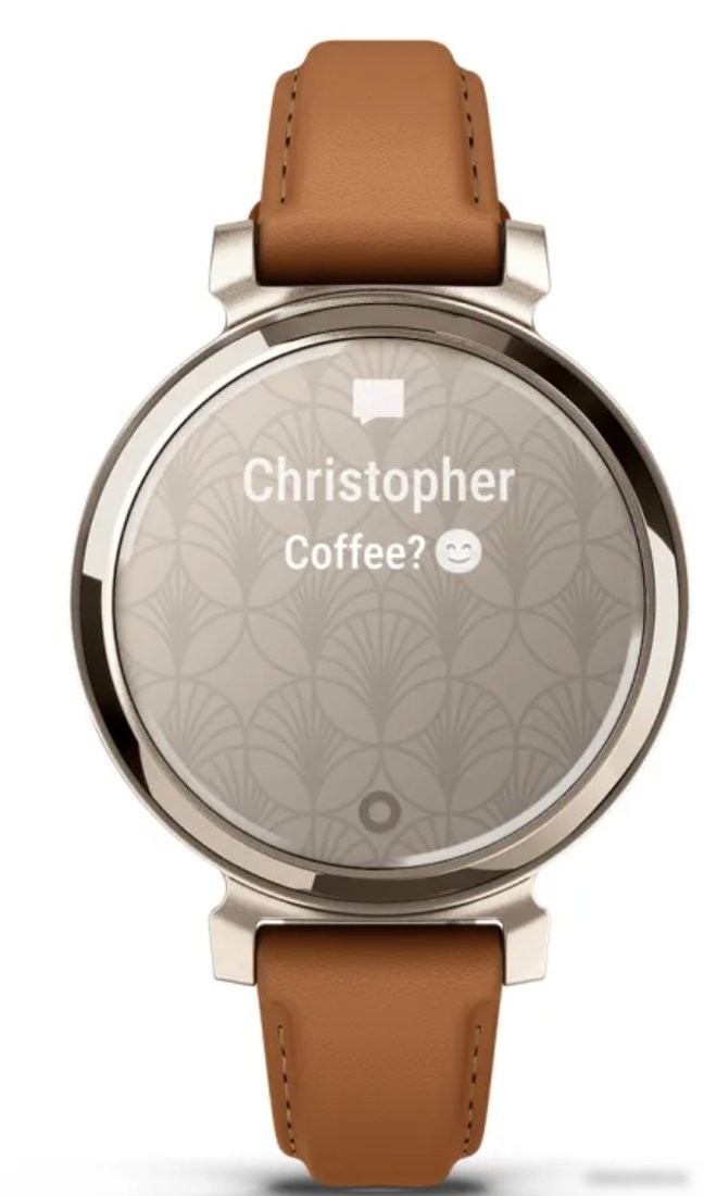 Умные часы Garmin Lily 2 Classic (кремовое золото/коричневый)