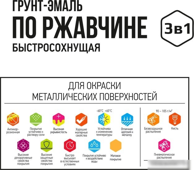 Грунт-эмаль LIDA по ржавчине быстросохнущая 2 л (красный/коричневый)