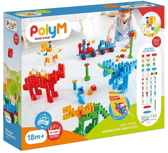Конструктор PolyM Рай динозавров 760009_HP (200эл)