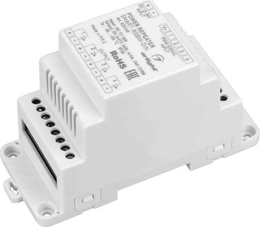 Усилитель контроллера RGBW Arlight Smart-RGBW-DIN 025169