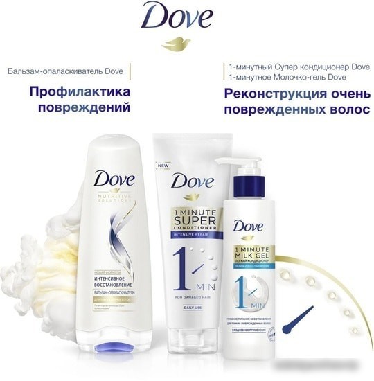 Dove Бальзам для волос Нair Therapy интенсивное восстановление 200 мл