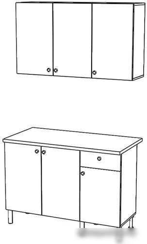 Кухня Горизонт Point 120 (белый)