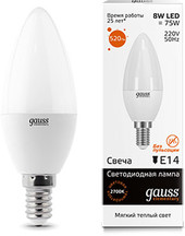 Светодиодная лампа Gauss Elementary E14 8Вт 2700K [33118]
