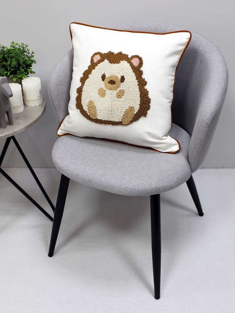 Чехол на подушку Matex Tufted Toys Ежик ALEX-56 (белый/светло-коричневый)